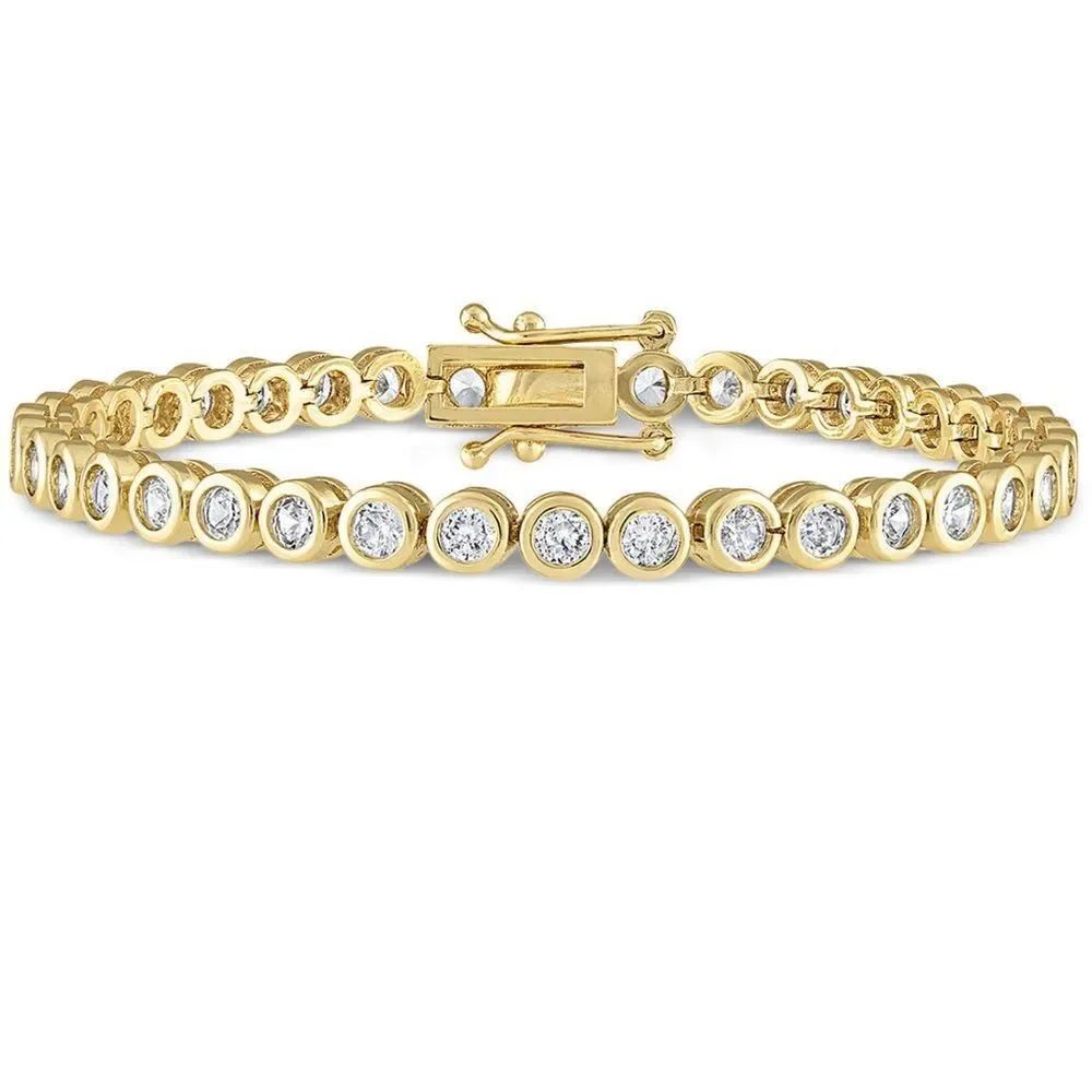 Tennis bezel set bracelet N654